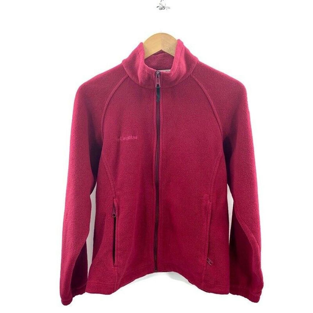 Columbia Pink Fleece Full Zip Up Jacket Size M